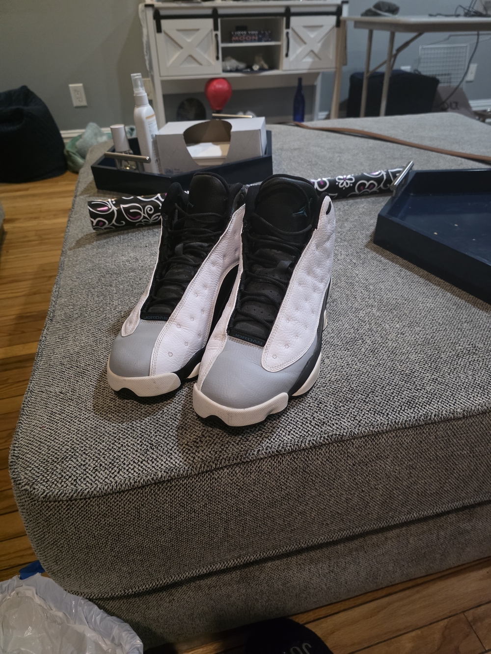 Jordan Men's Black, White & Gray High-Top Sneakers